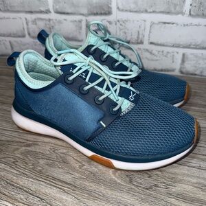 Kuru Atom Blue White Gum Athletic Running Walking Shoes Sneakers Womens 7.5